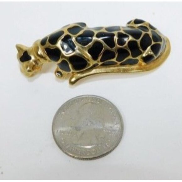 7/2441 Vintage Gale Hayman Enameled Leopard Pin/Brooch- Missing Pin- 3 - Picture 4 of 4